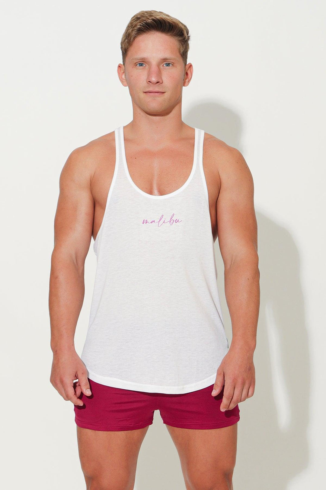 JJ Stringer - White w/ Purple Logo - JJ Malibu