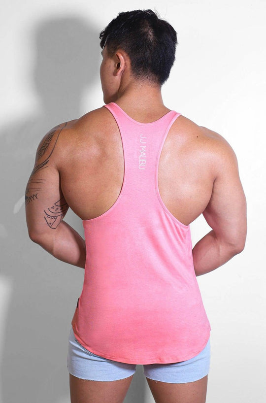 Men's Muscle Stringer - Bubblegum Pink - JJ Malibu