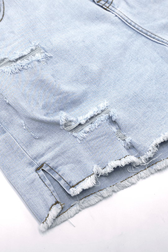 Jaded 3" Denim Short Shorts - Light Sky Blue - JJ Malibu