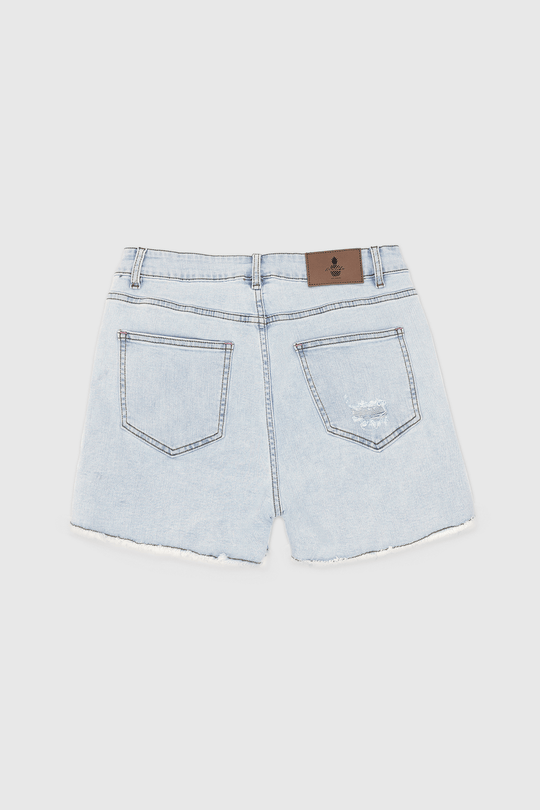 Jaded 3" Denim Short Shorts - Light Sky Blue - JJ Malibu