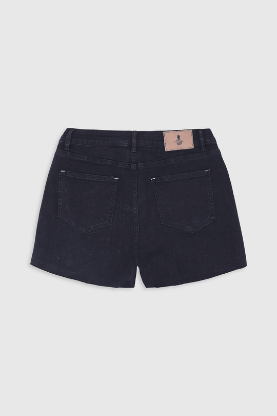 Rockstar Raw Cut 2.5" Denim Short Shorts - Black - JJ Malibu