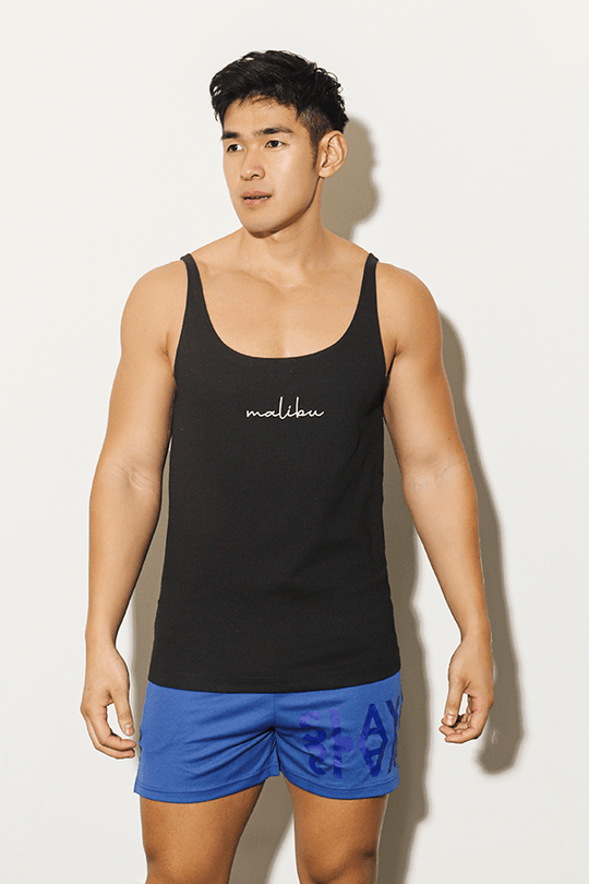 Mind in Malibu Wide-Cut Tank Top - Black - JJ Malibu