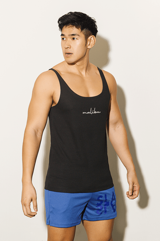 Mind in Malibu Wide-Cut Tank Top - Black - JJ Malibu