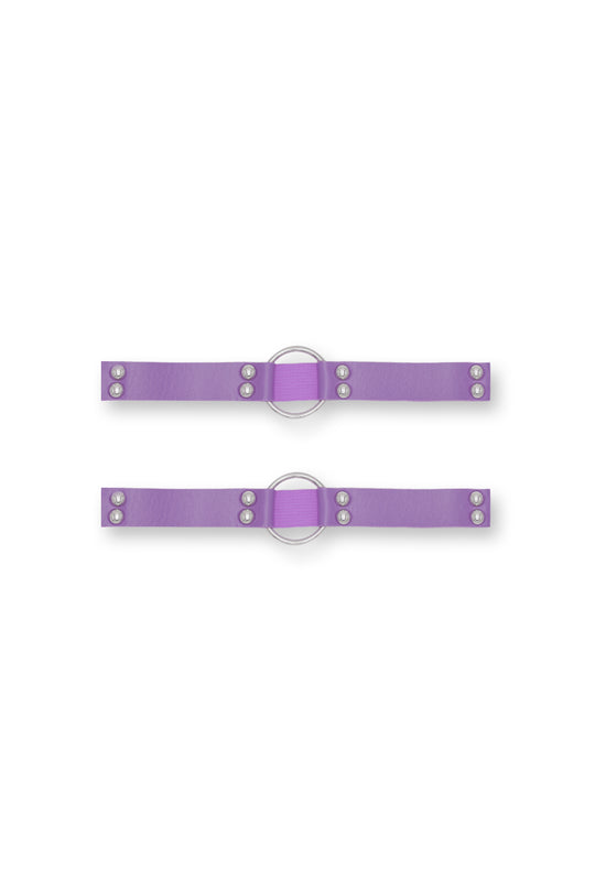 Vegan Leather Ring Leg Bands - Lavender