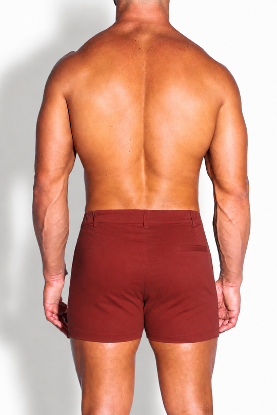 Muscle-fit Men's 2.5'' Stretchy Chino Shorts - Copper