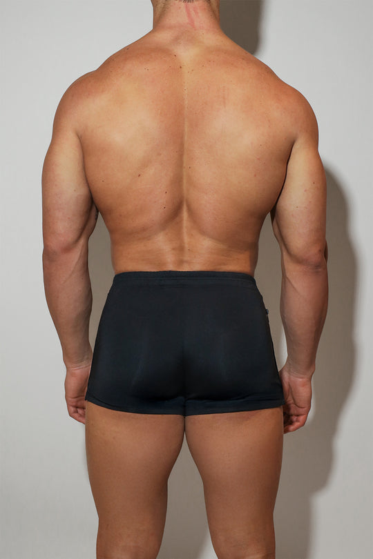 2" Side Split Booty Shorts - Midnight Black