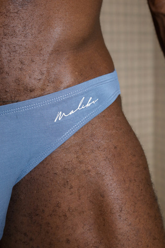 Cheek Peek Scrunch-Butt Briefs - Dusty Blue