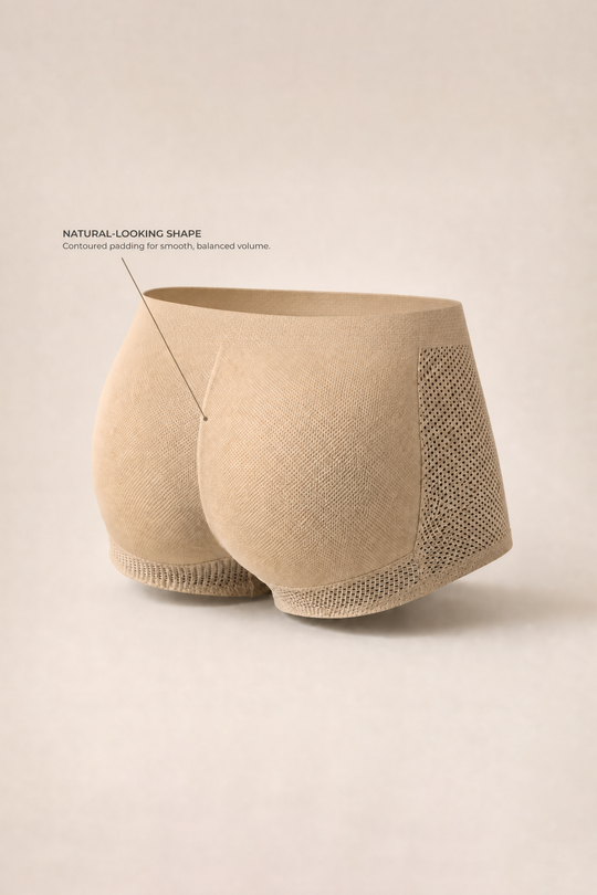 Enhanced Padded Butt Lift Boxers - Nude