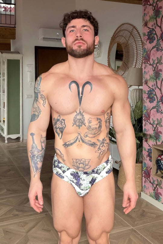 Wet-N-Wild Swim Briefs - Crashing Waves